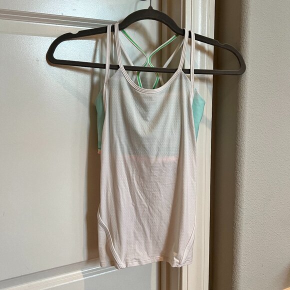 Ivivva by Lululemon Racerback Strappy Tank Built-in Sports Bra Girls 10 - Picture 1 of 7